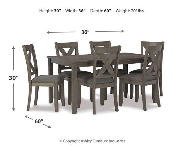 Caitbrook Dining Table and Chairs (Set of 7)