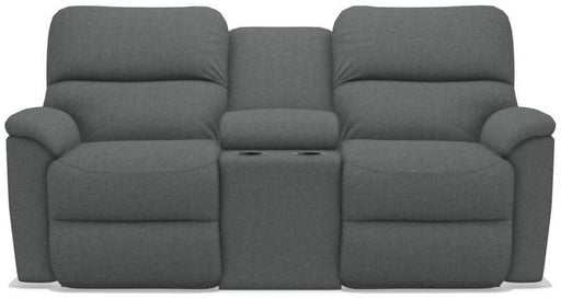 La-Z-Boy Brooks Grey Power Reclining Loveseat with Headrest and Console image
