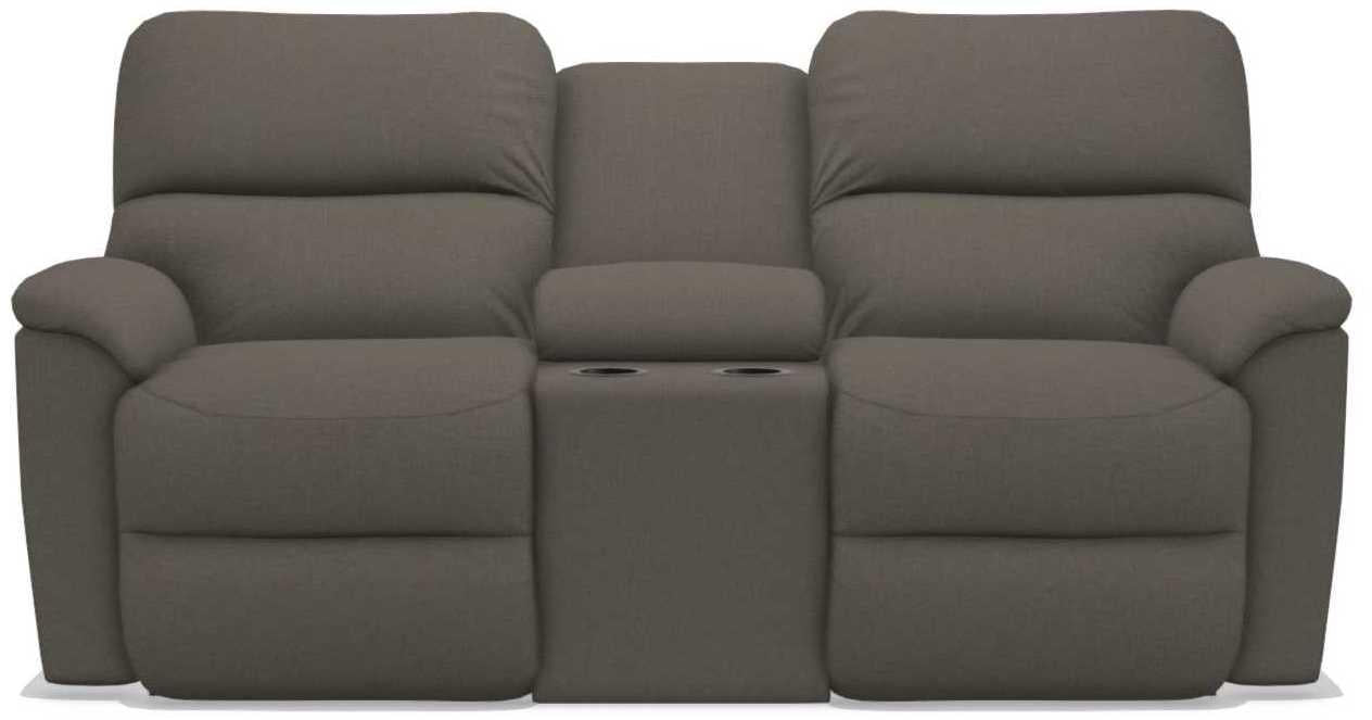 La-Z-Boy Brooks Granite Power Reclining Loveseat with Headrest and Console image