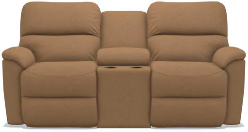 La-Z-Boy Brooks Fawn Power Reclining Loveseat with Headrest and Console image