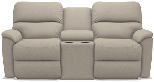 La-Z-Boy Brooks Pewter Power Reclining Loveseat with Headrest and Console image
