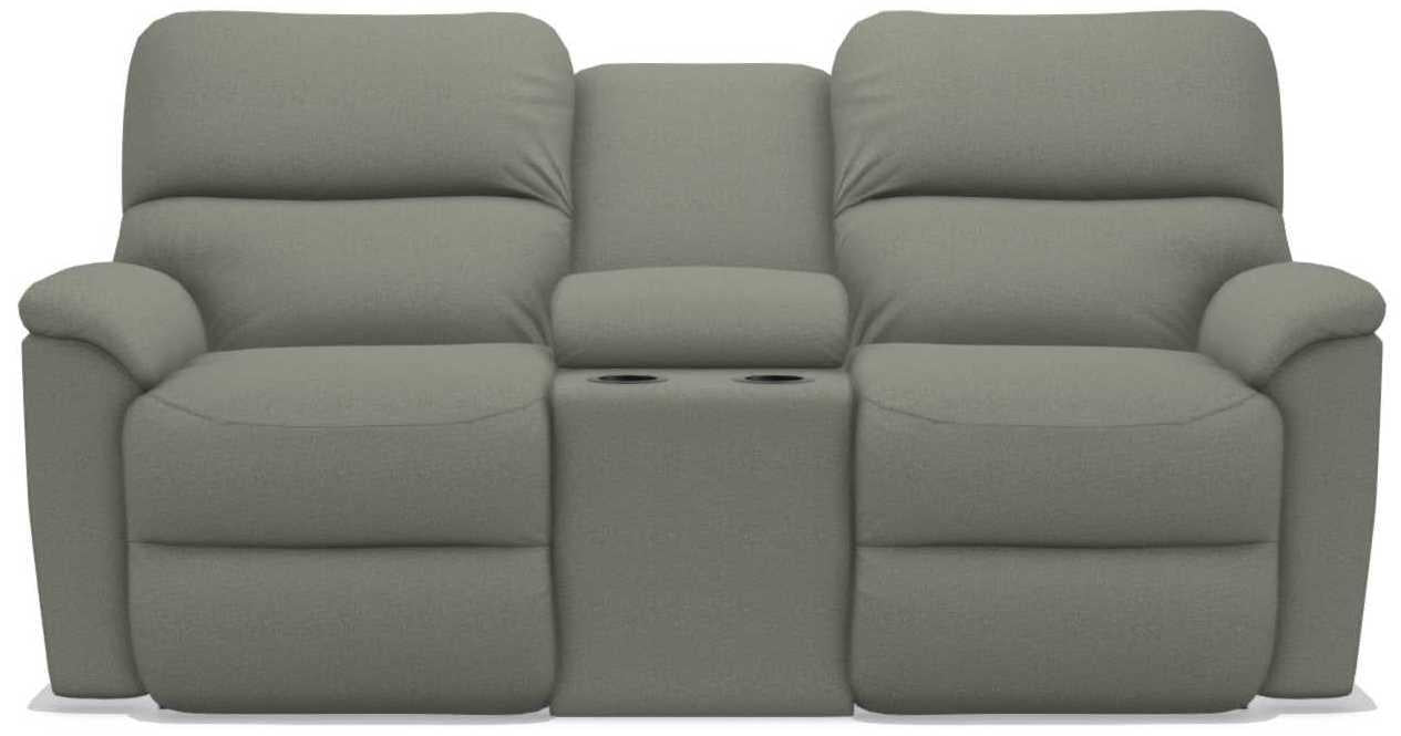 La-Z-Boy Brooks Fossil Power Reclining Loveseat with Headrest and Console image