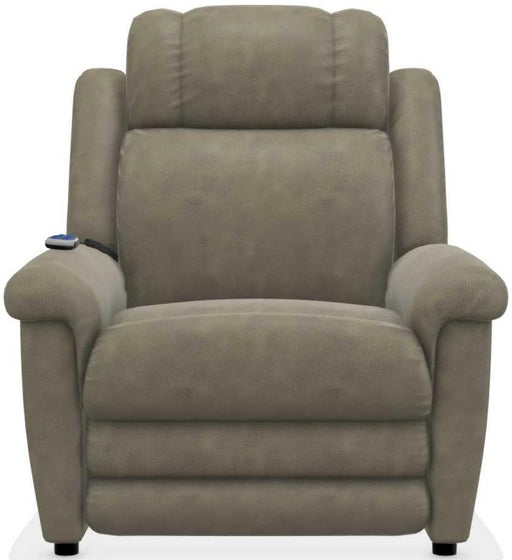 La-Z-Boy Clayton Charcoal Gold Power Lift Recliner with Massage and Heat image